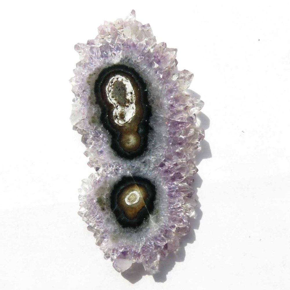 Amethyst Stalactite Flower Slice Polished Both Sides VX161