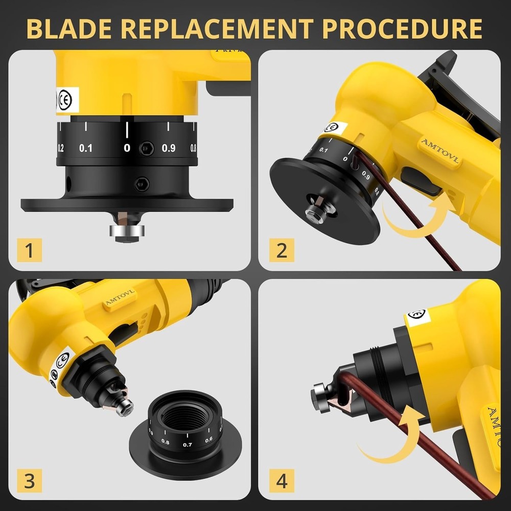Pneumatic Chamfering Tool - Mini Air Chamfer Tool with 10 C-Angle & 10 R-Angle