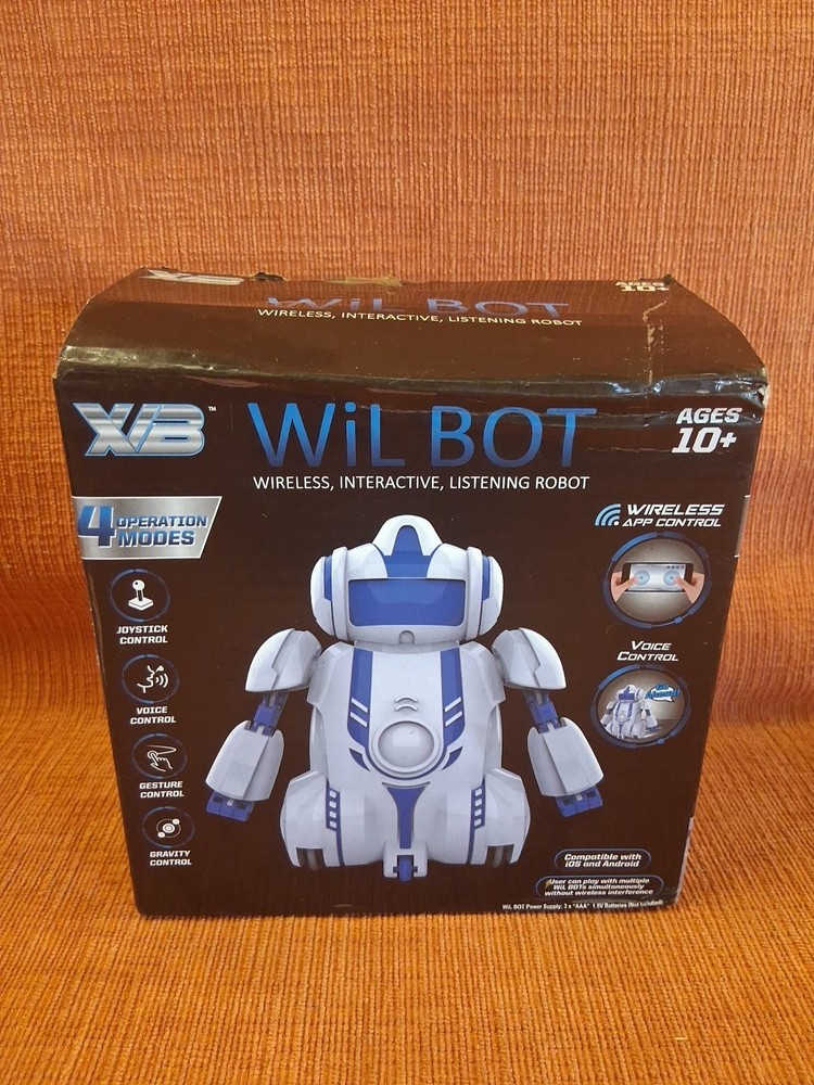 WiL BOT Wireless Interactive Voice Control Robot  Age 10+ iOS Android NEW Open