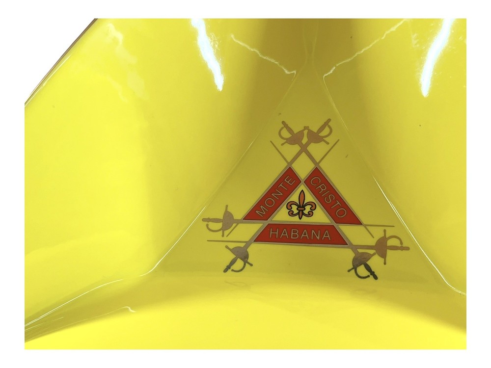 Yellow Tricorn Table Ashtray.