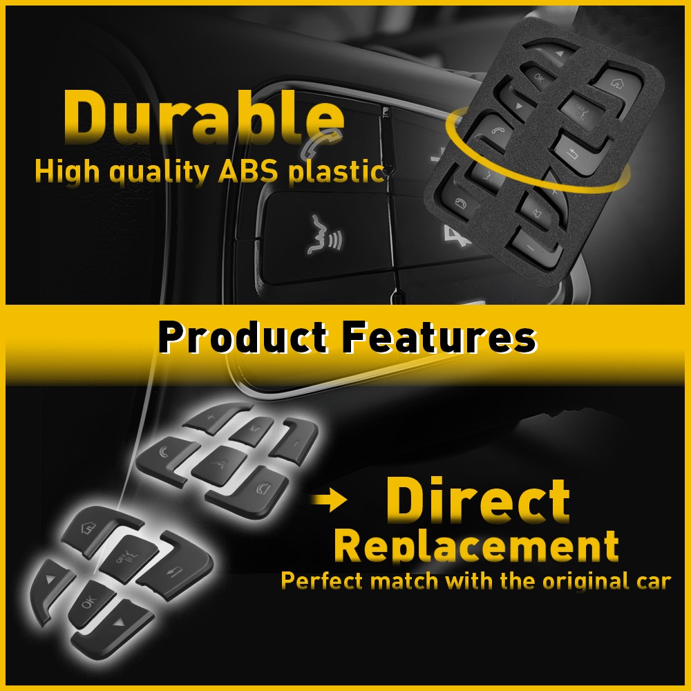 Steering Wheel Multi-Function Button Cover for Mercedes-Benz C300 2015-2019