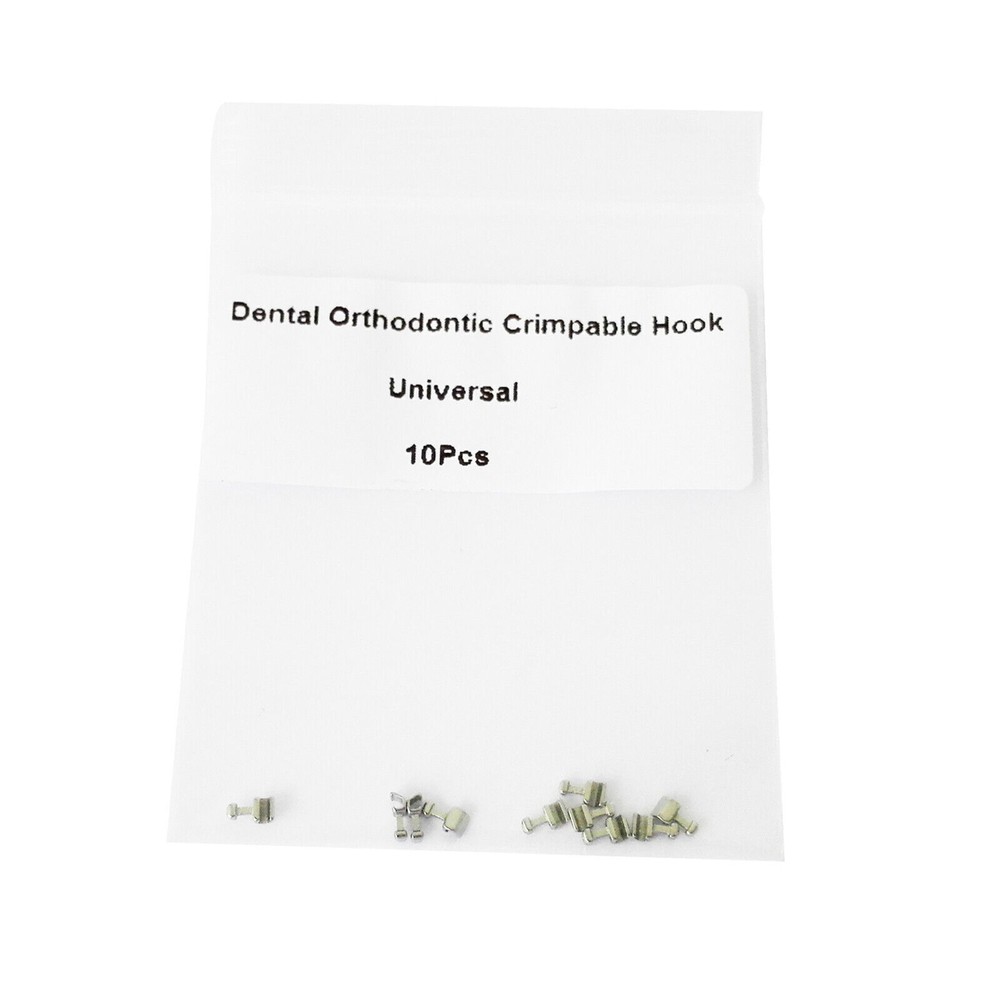 10 Pcs Dental Orthodontic Crimpable Hook Long/Medium/Short /Stop Stainless PD