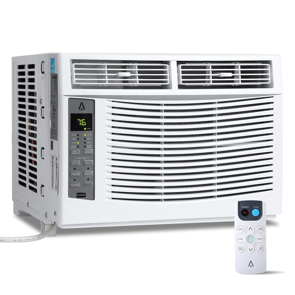 6000 BTU Window Air Conditioner Window AC Unit W/Remote Control Timer Function
