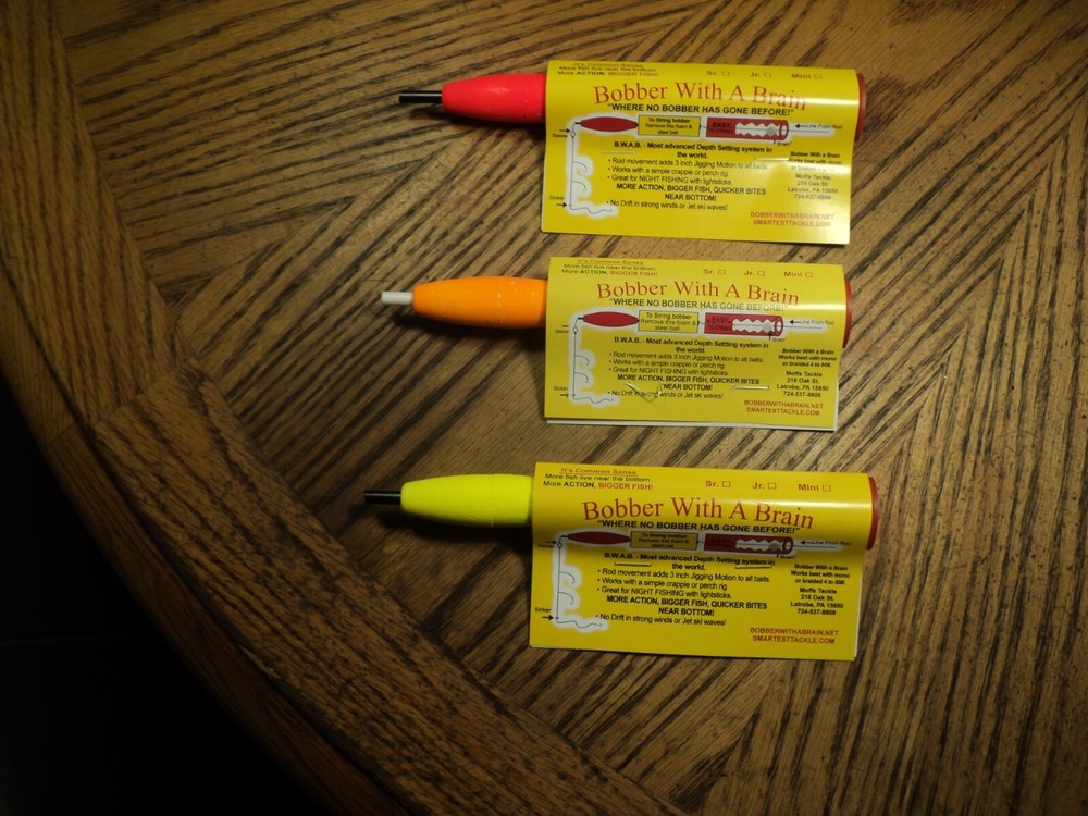 Bobber With A Brain Jr 10 Pack Slip Float w/ Mixed Tops
