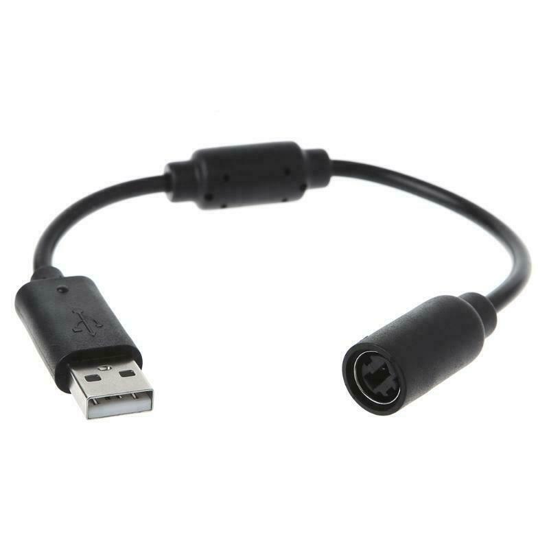 USB Breakaway Dongle Cable Cord Adapter For Xbox 360 PC Wired Controller