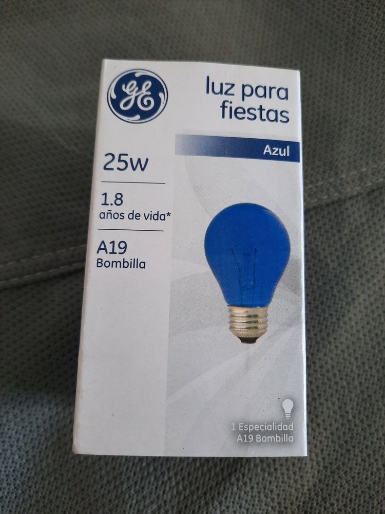 GE Lighting Party Light 49724 25-Watt Blue A19 Light Bulb with Medium