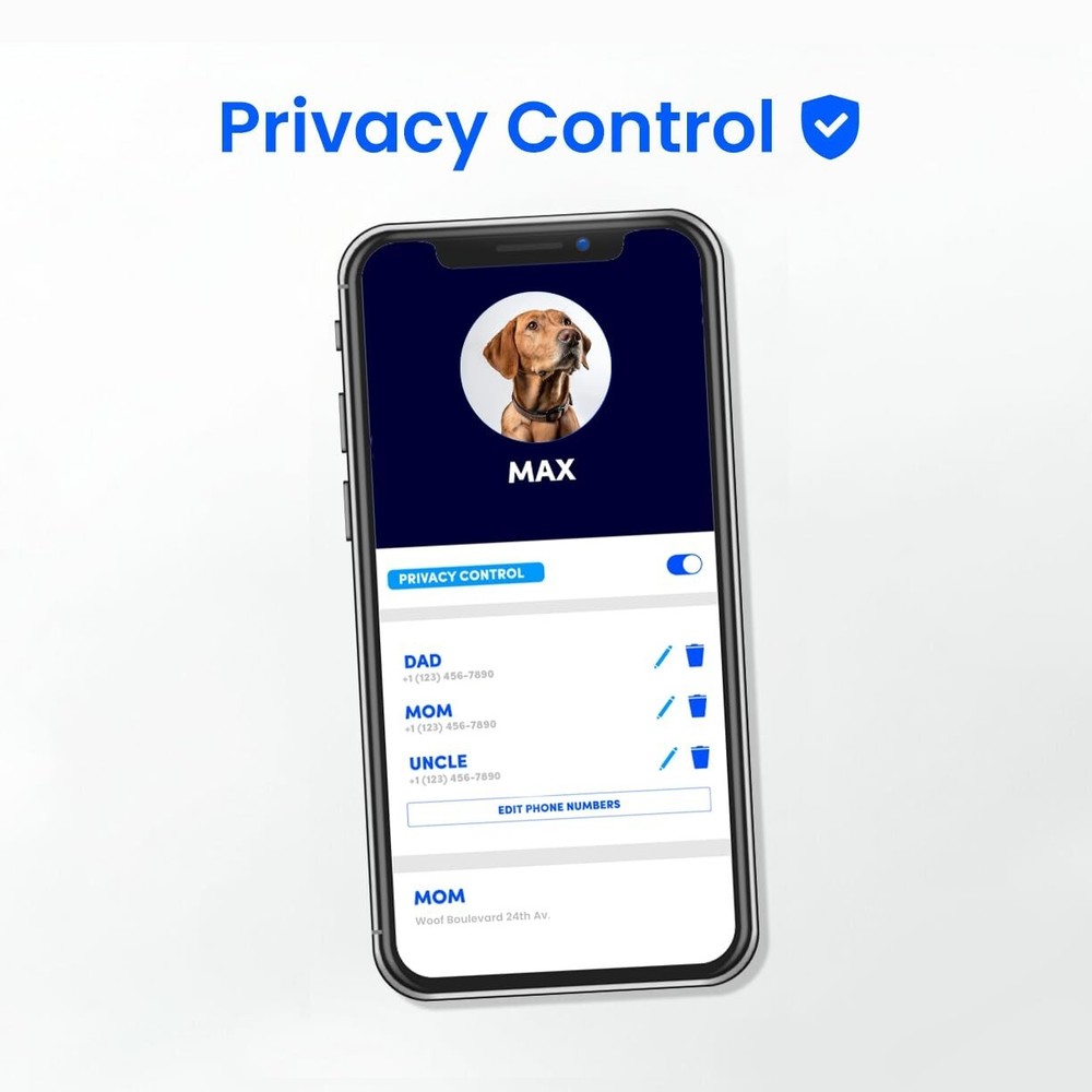 Argus Tech Tag - Epoxy Round Metal Edge Pet ID Tag with QR Code