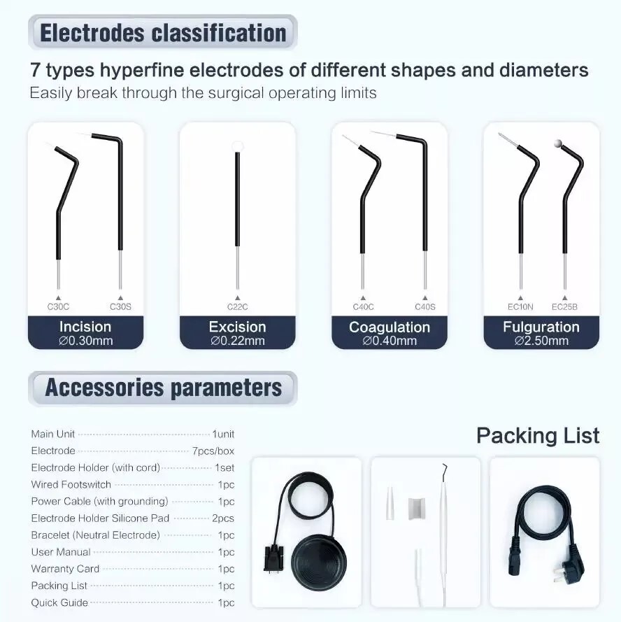 Dental Electro Electrosurgery Unit Machine High Frequency Electric 7 Knife