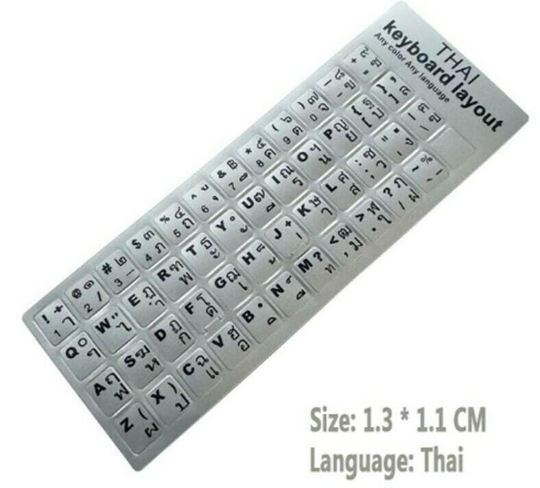 ✅PC Alphabet Letters Keyboard Stickers For computer Laptop SILVER