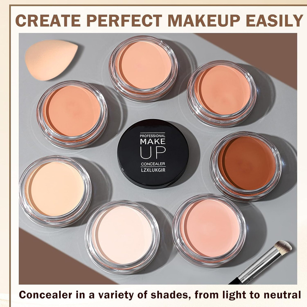 White Concealer under Eye Corrector Cream Concealer Makeup Full Coverage Conceal