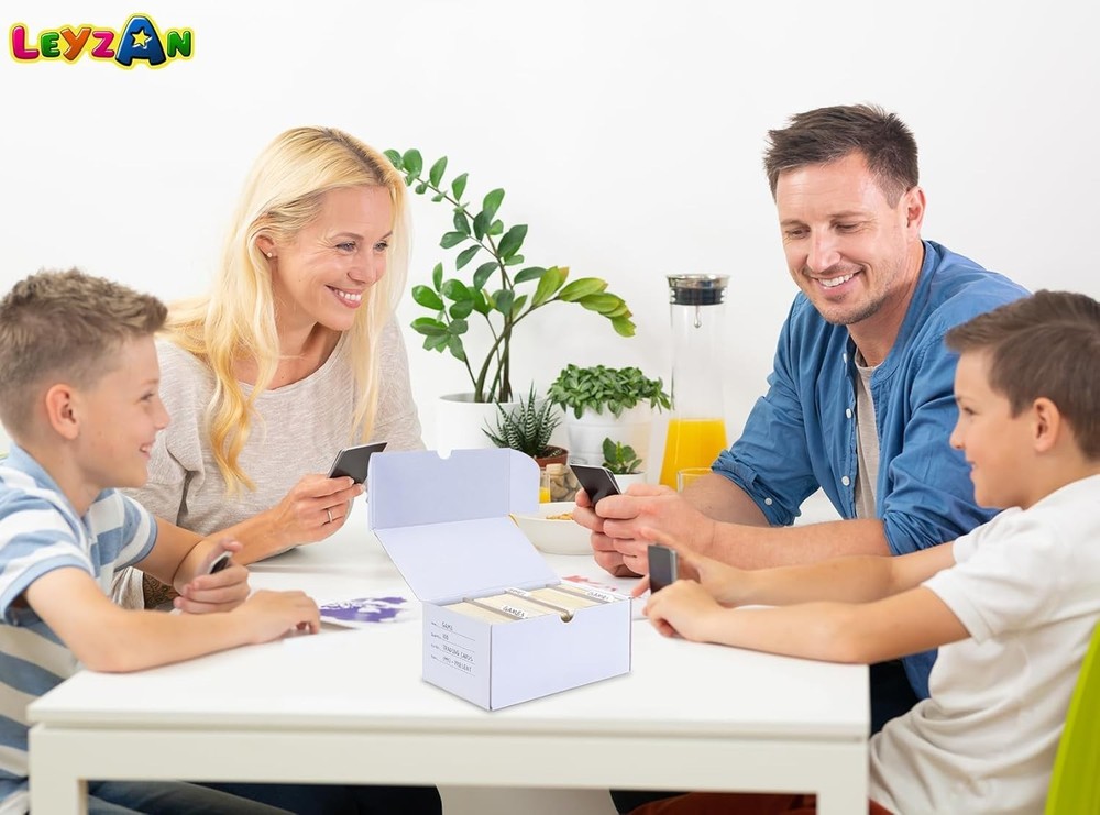 Foldable & Stackable Card Storage Solution - 4 Boxes for Up to 1600 Cards