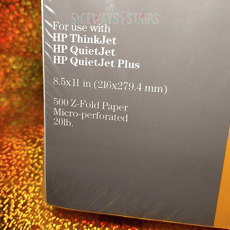 HP 51630A Z-FOLD PAPER Continuous Feed Dot Matrix ThinkJet QuietJet PaintJet