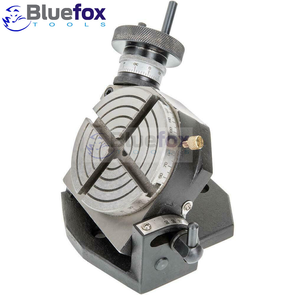 4" TILTING ROTARY TABLE WITH 100 MM SELF CENTERING CHUCK + BACKPLATE