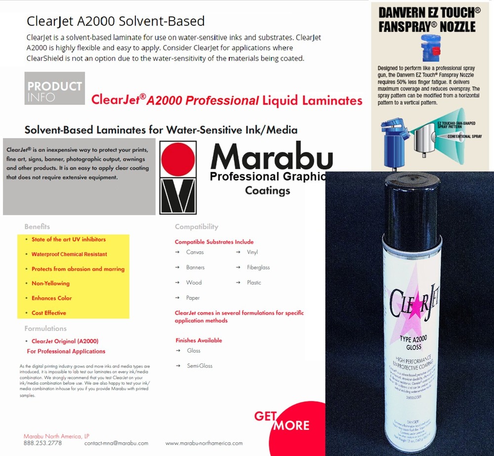 Marabu ClearJet A2000 Gloss (Crushes Krylon!) & Inkjet WHITE Waterslide
