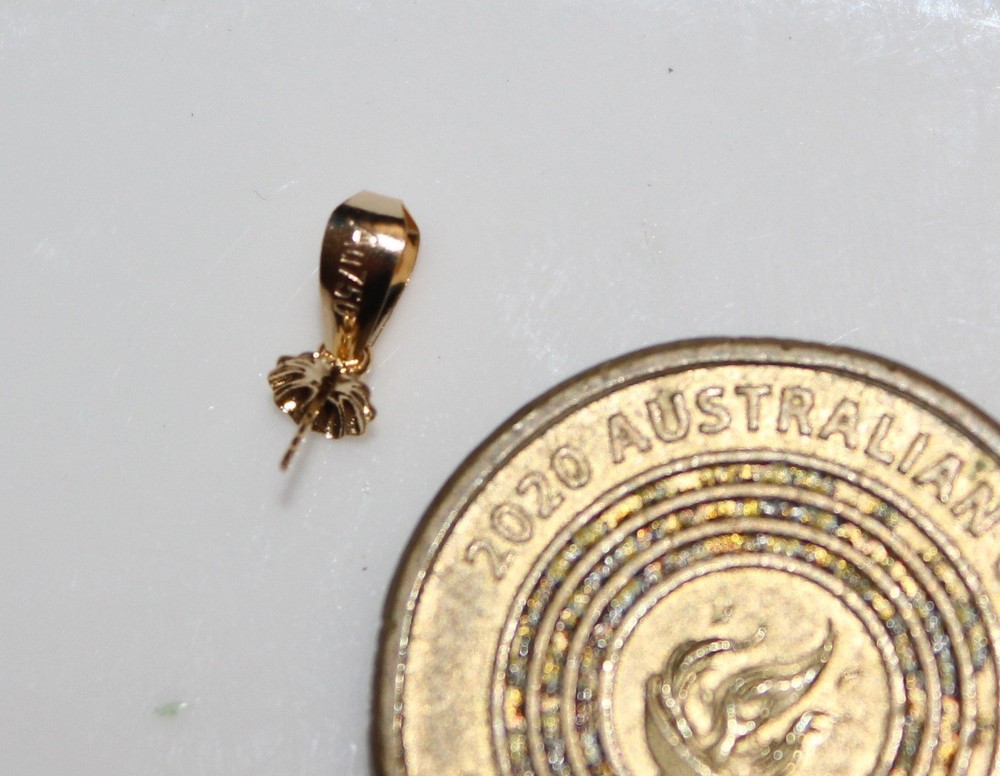 1 pcs 18k solid yellow gold bail