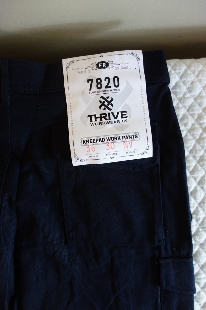 NWT THRIVE WORKWEAR #7820 Flame Resistant Tactical Kneepad Work Pants 36x30