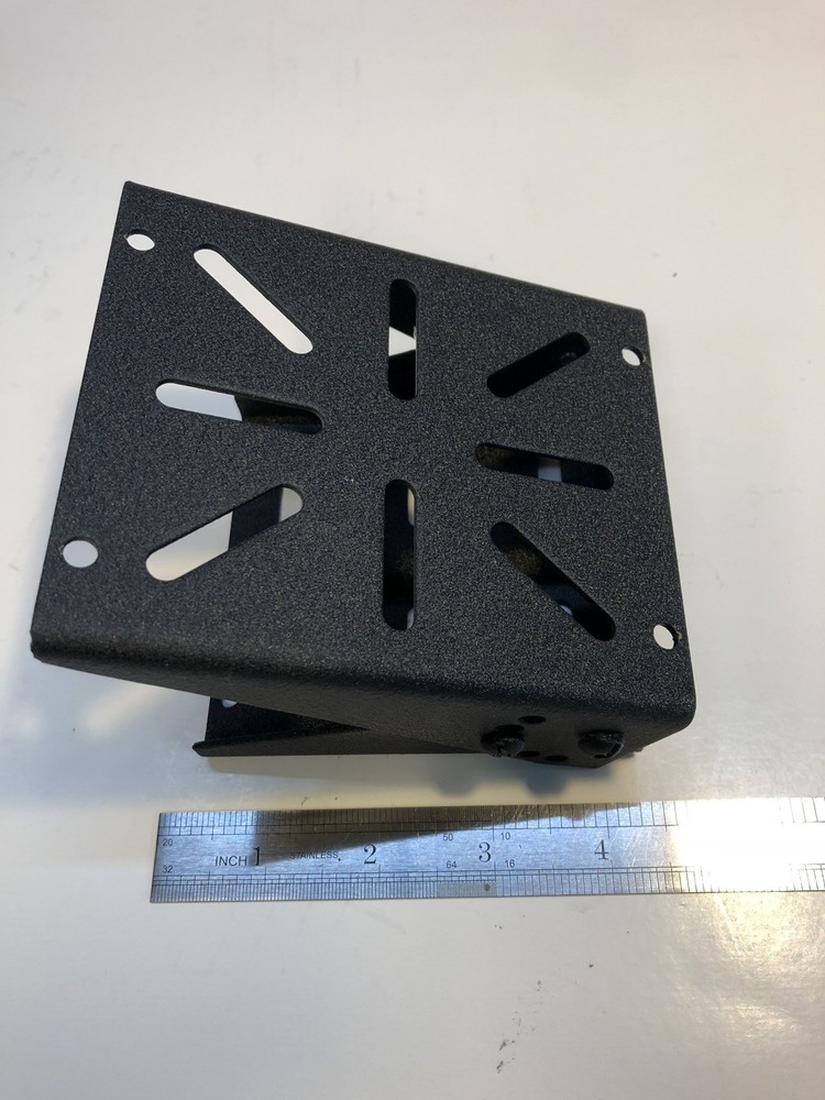 2-Way Radio Floor Mounting Bracket Universal Hole Pattern Adjustable Tilt