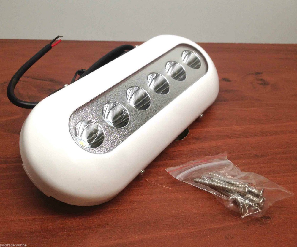 ULTRA BRIGHT COOL WHITE LED MARINE POLYMER UNDERWATER LIGHT SURFACE MOUNT