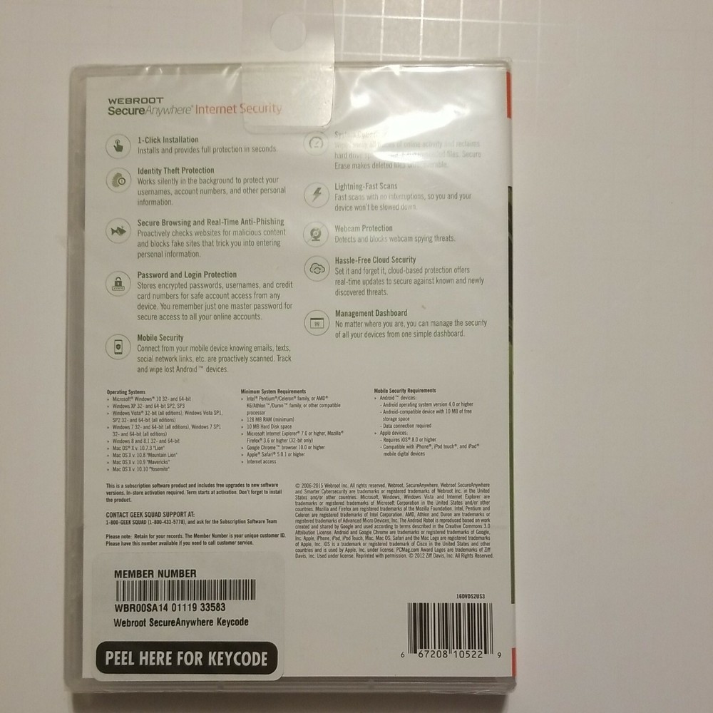 Internet Security Webroot Secure Anywhere 3 Devices