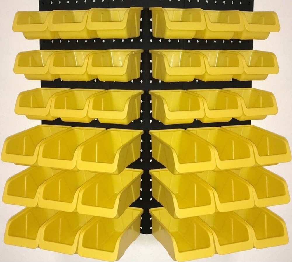 WallPeg 36 Pegboard Bins Part Bin Kit Hooks to Peg Board Panels Workbench