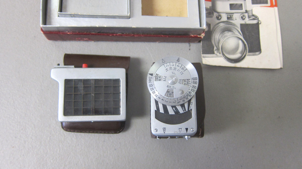 Leica Meter 2 Pc.  Chrome Light Exposure Meter Boxed Set - FREE SHIPPING