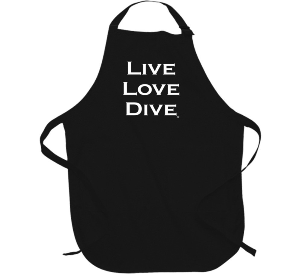 LIVE LOVE DIVE Scuba Diver Apron - Black