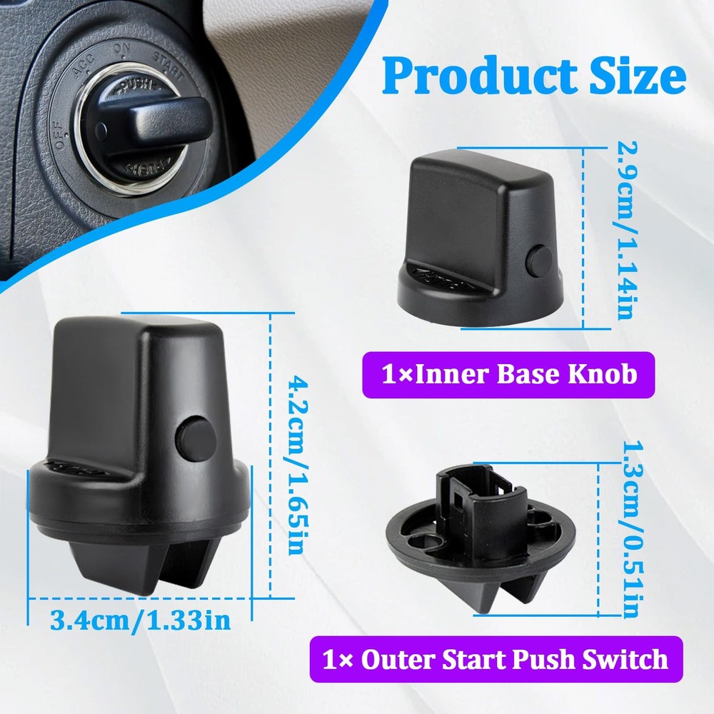Ignition Key Knob Push Turn Switch for Mazda, Parts Compatible with 2006-2012...