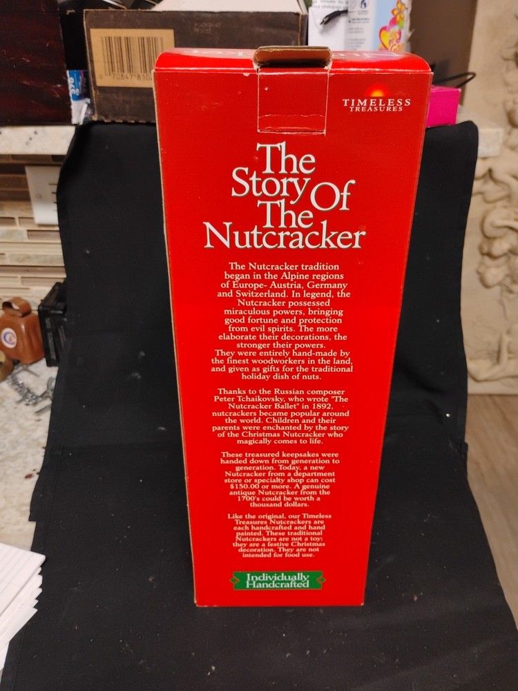 Timeless Treasures Nutcracker/15"/Nib/ Green Blue Black White