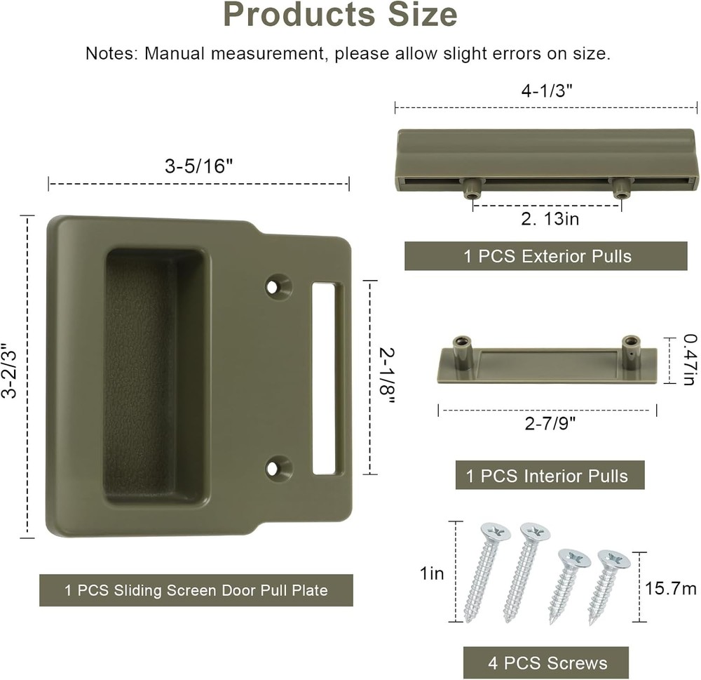 Screen Door Handle Kit for Andersen Doors, Sliding Screen Door and Latches Pull
