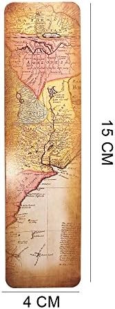 Vintage Map Themed Bookmarks Set