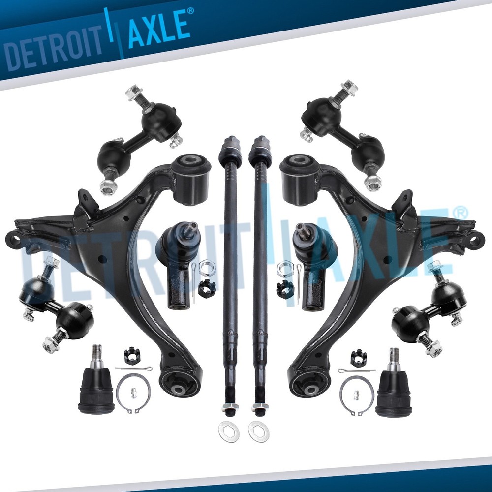12pc Front Lower Control Arms Sway Bar Suspension Kit for 2001-2005 Honda Civic