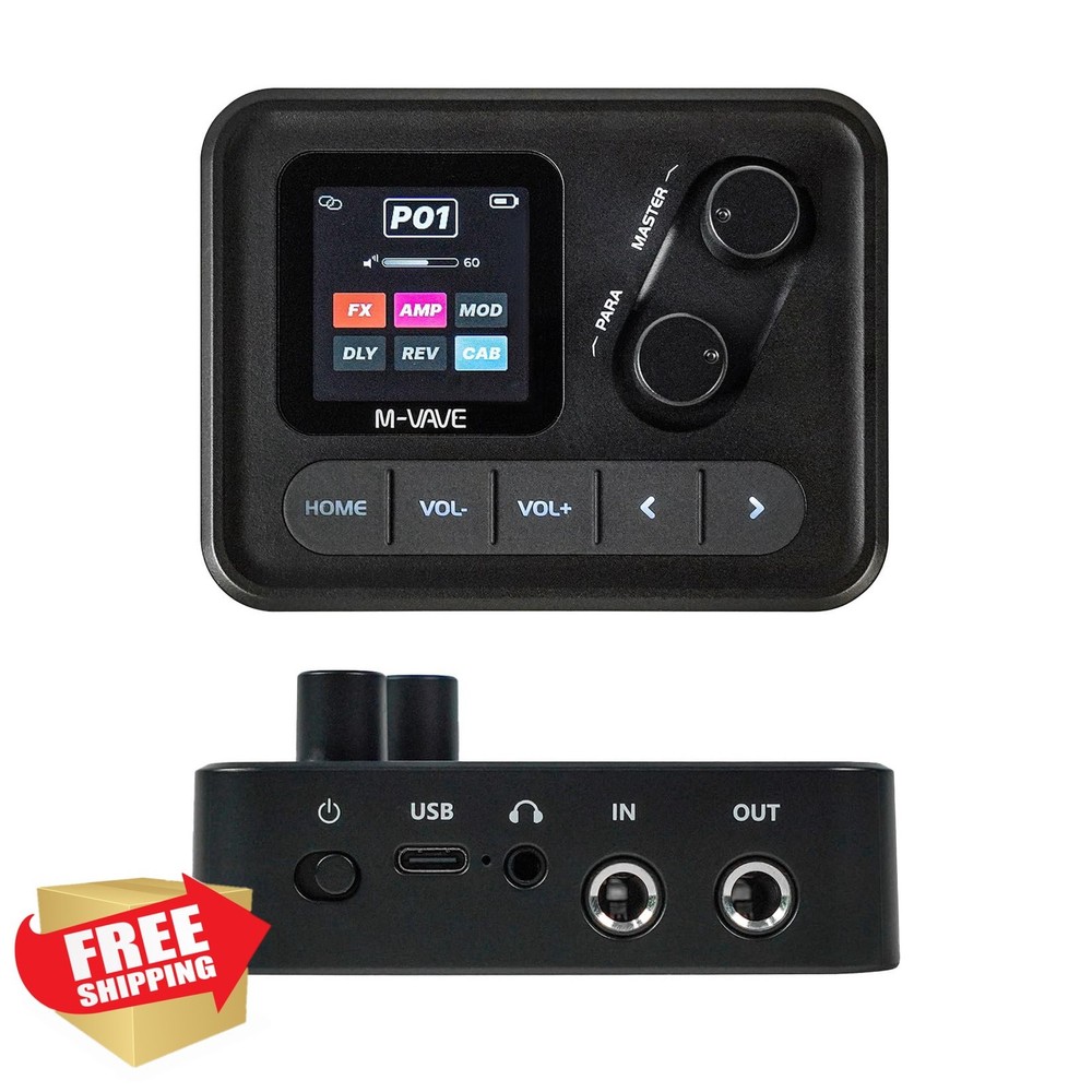 M-VAVE Digital Guitar Multi-Effects Pedal App LCD