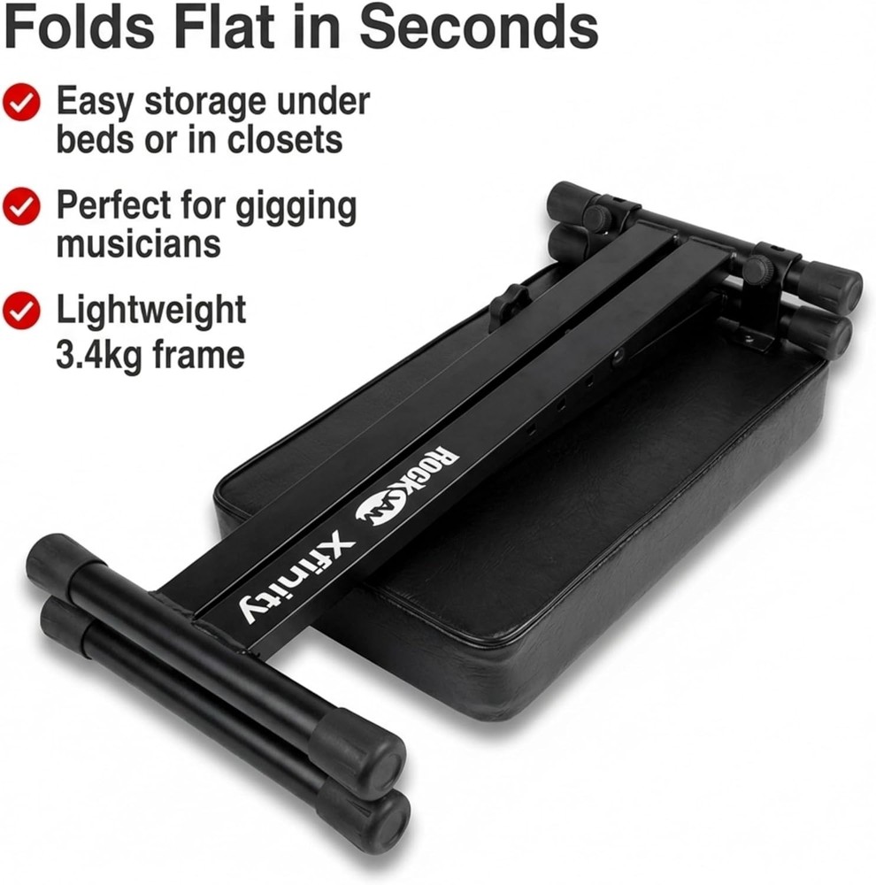 Adjustable Padded Keyboard Bench or Piano Stool with Lessons.