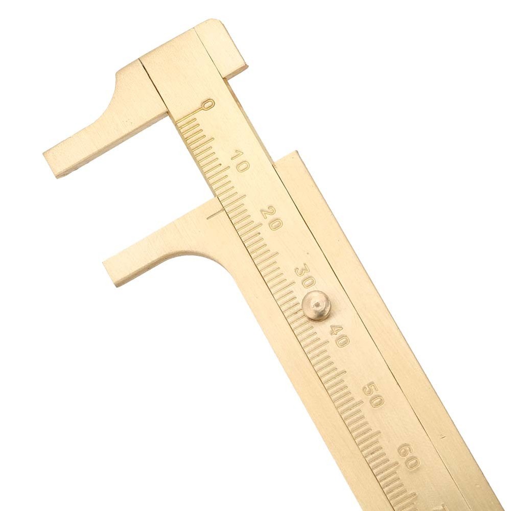 Measuring Tool Solid Copper Vernier Caliper 0-80mm Caliper Ruler For Archaeology