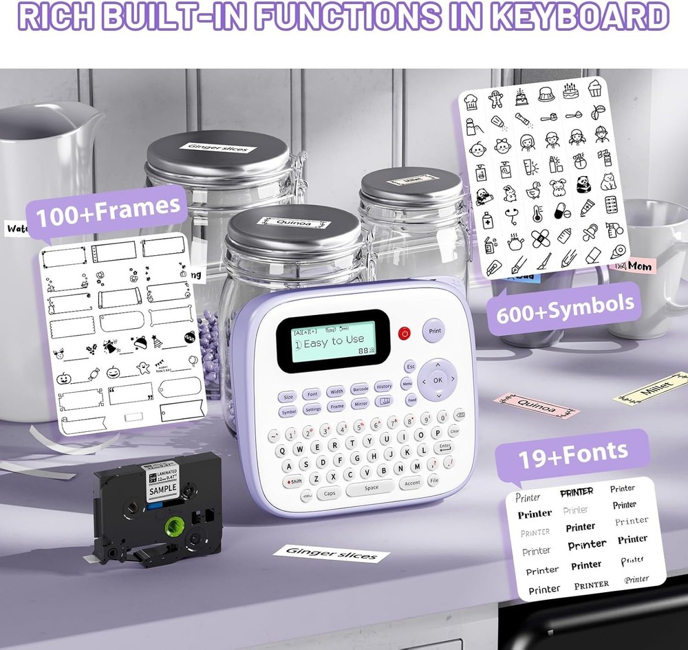 Smart & Compact Label Maker with Waterproof Tape - Perfect Classroom Tool