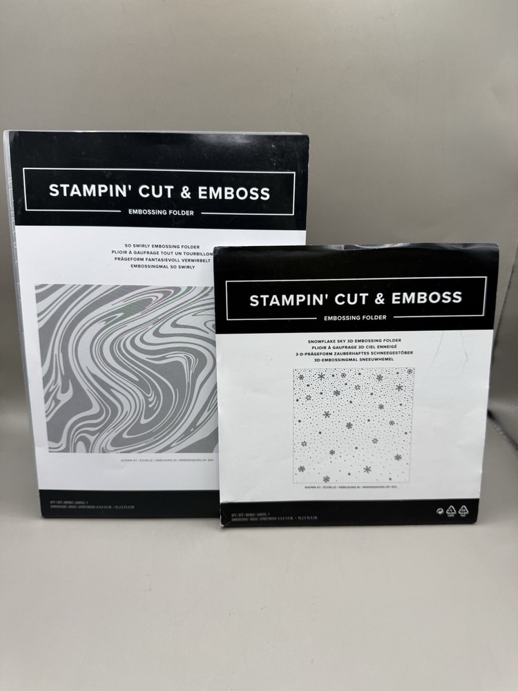 Stampin' Up 3D Embossing Folder-Snowflake Sky & So Swirly
