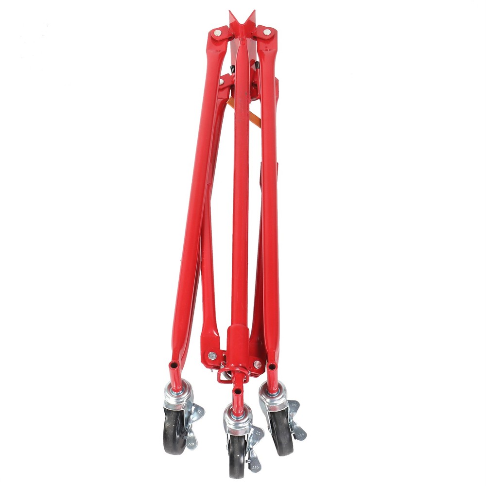 16FT Drywall Lifter Panel Hoist Jack Rolling Caster Construction Lockable 150lbs