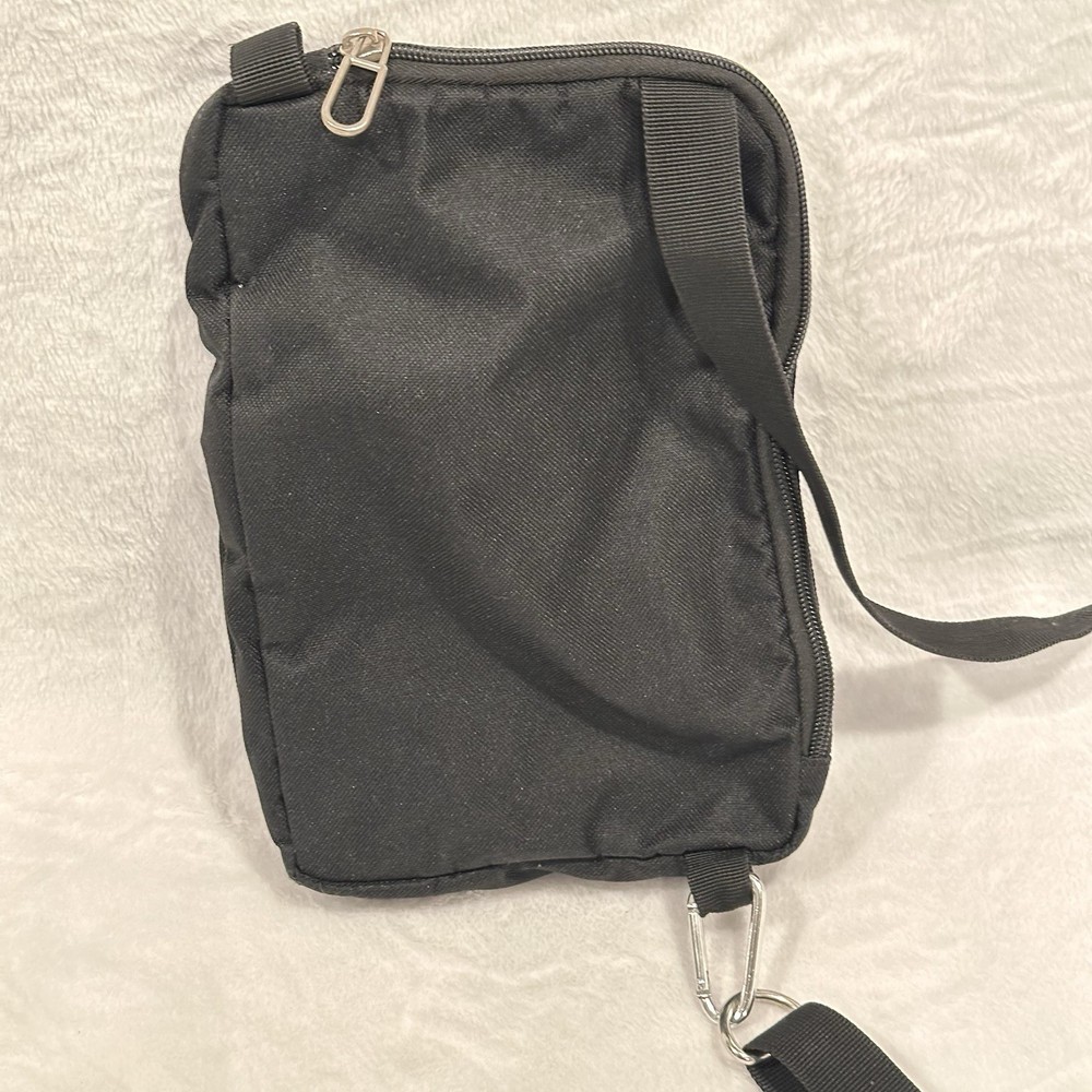 Black Crossbody Bag Sling With Adjustable Shoulder Strap Active Orange Theory