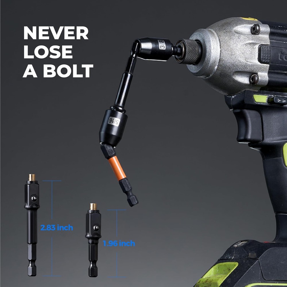 toolant HVAC Tools Nut Driver Set, Impact Magnetic SAE Detachable