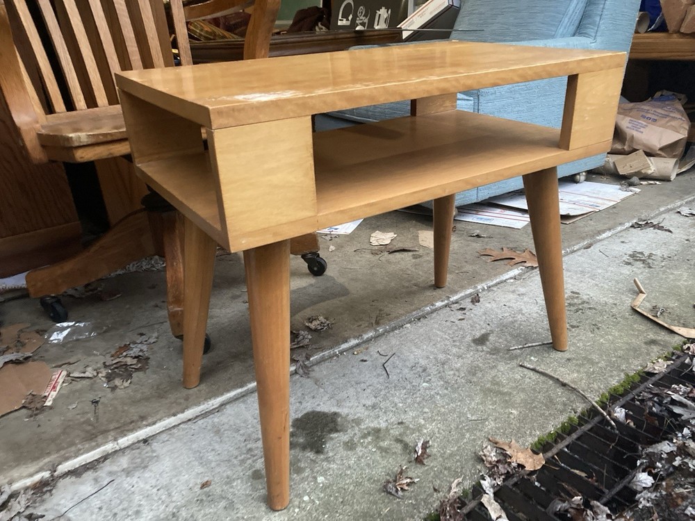 Vtg Mid Century Modern Conant Ball End Side Table