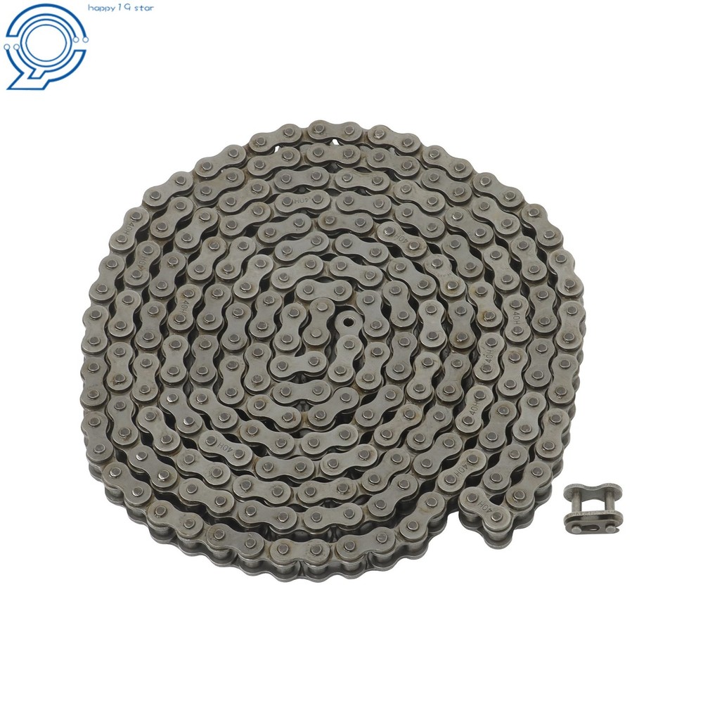 Replacement #40H Heavy Duty Roller Chain 10Ft with 1 Connecting Link