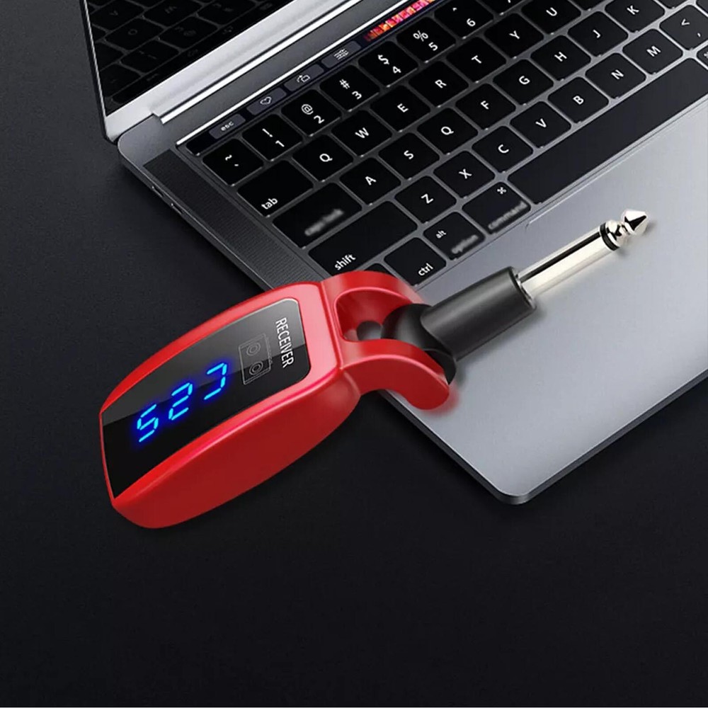 UHF Guitar Wireless System LED Display Rechargeable Transmitter and Receiver