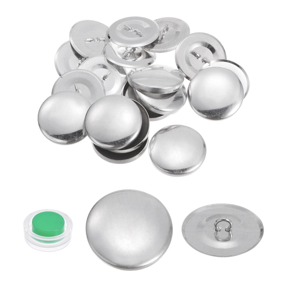 10 Sets Self Cover Button Kit 28mm Aluminum Button with Tools