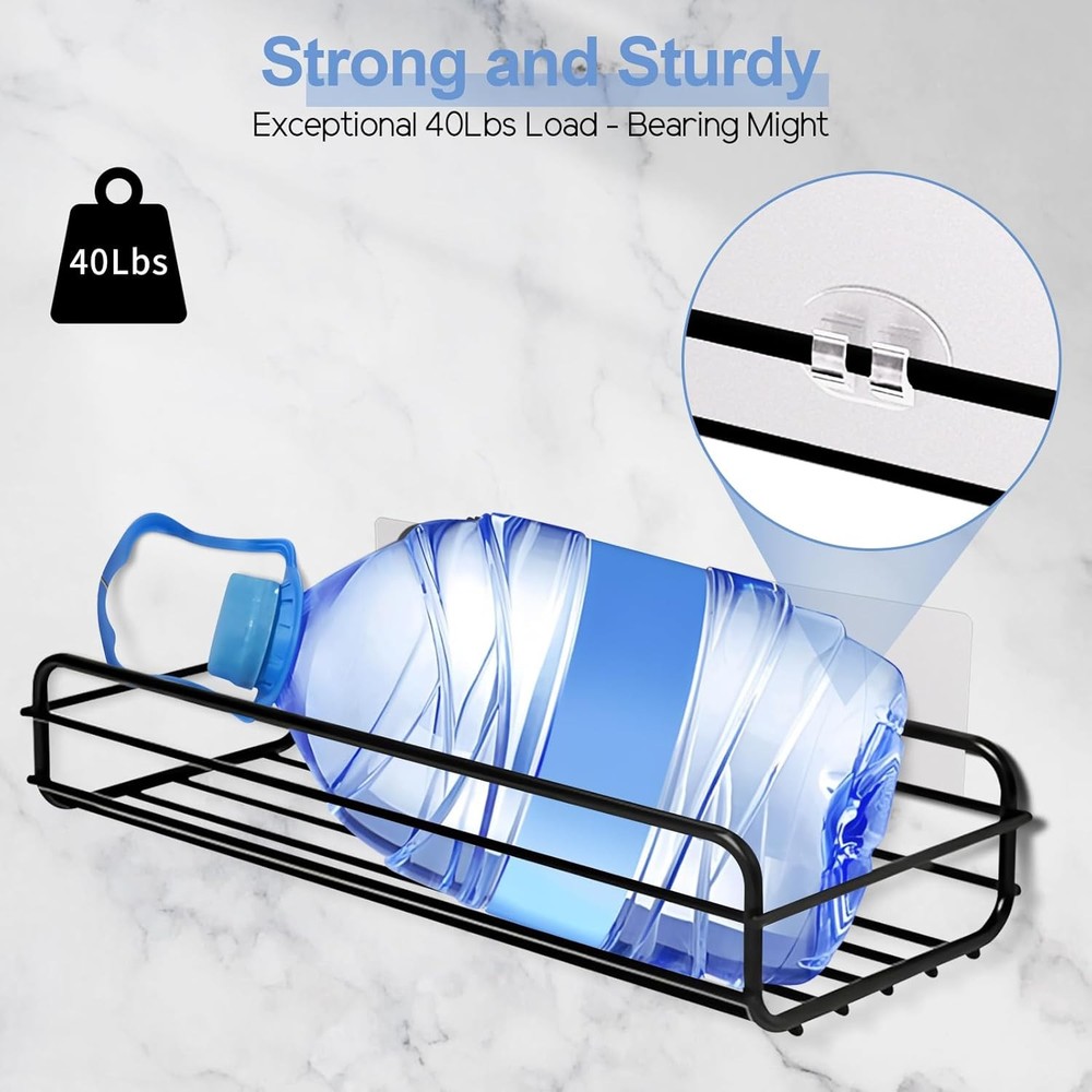 Shower Caddy Adhesive Replacement, Strong Shelf Adhesive,2 Pack Clear
