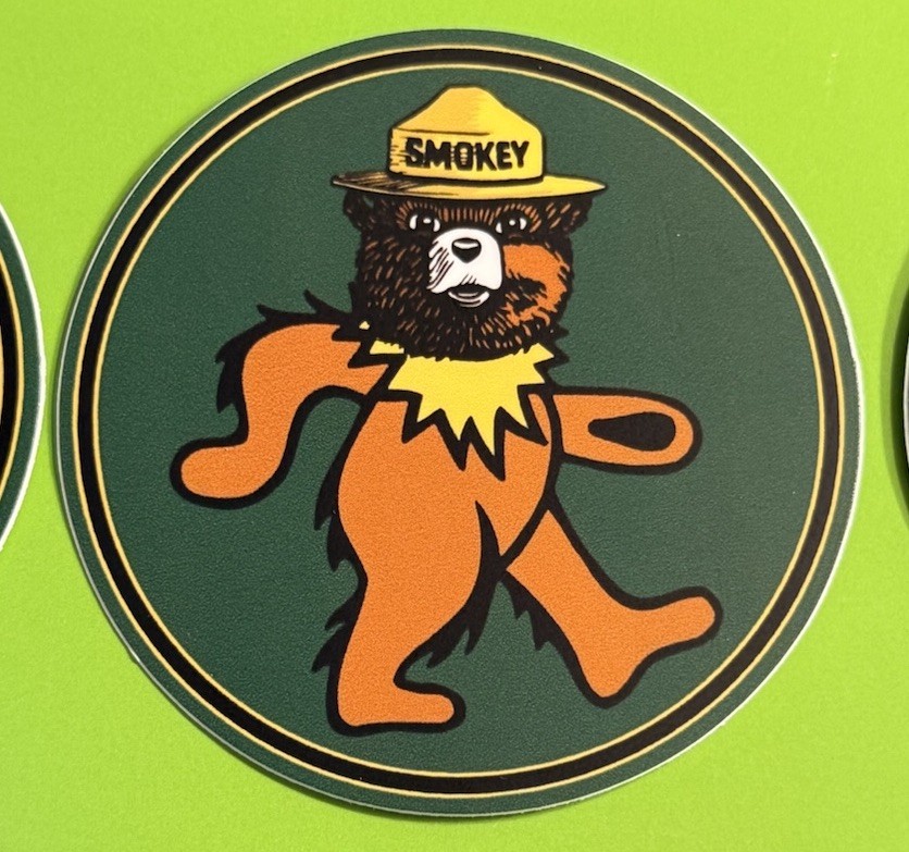 Grateful Dead - Bear  - 3” Vinyl Sticker UV/Water Resistant