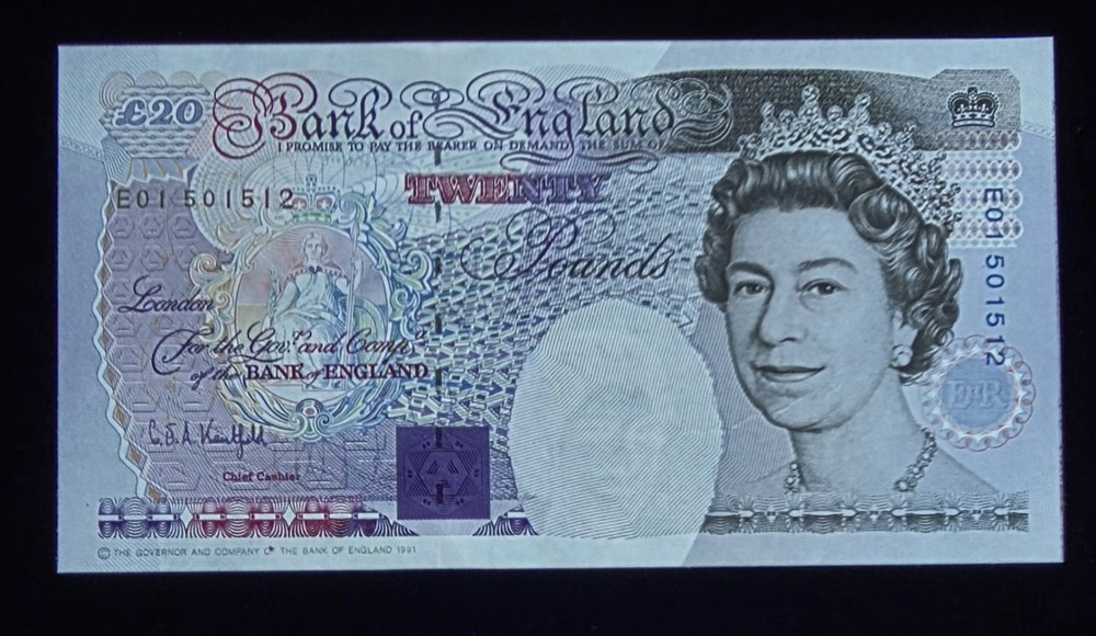 UNC First Run E01 £20 Twenty Pound Kentfield Banknote