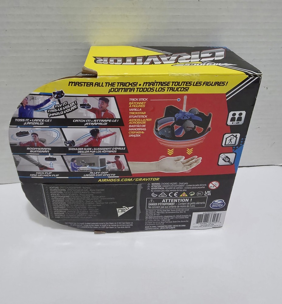 Spin Master (2021) Airhogs Wave-Control Technology Gravitor w Trick Stick———24
