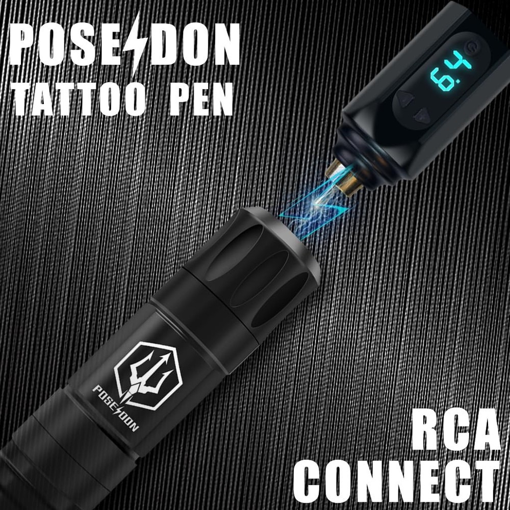 POSEIDON Tattoo Gun Kit - Wireless Pen TK035, Multicolor