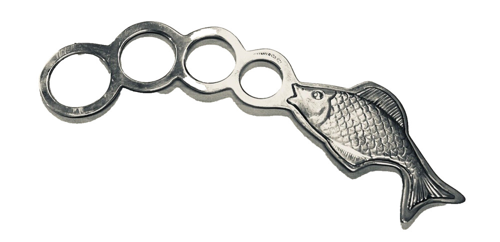 Tiffany & Co. Sterling Silver 6" Fish Bubble Blower