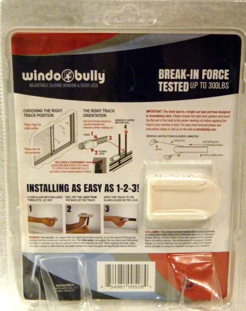 Windo Bully 2 Lock Pack As Seen On TV Universal Fits Windows & Doors FAST SHIP